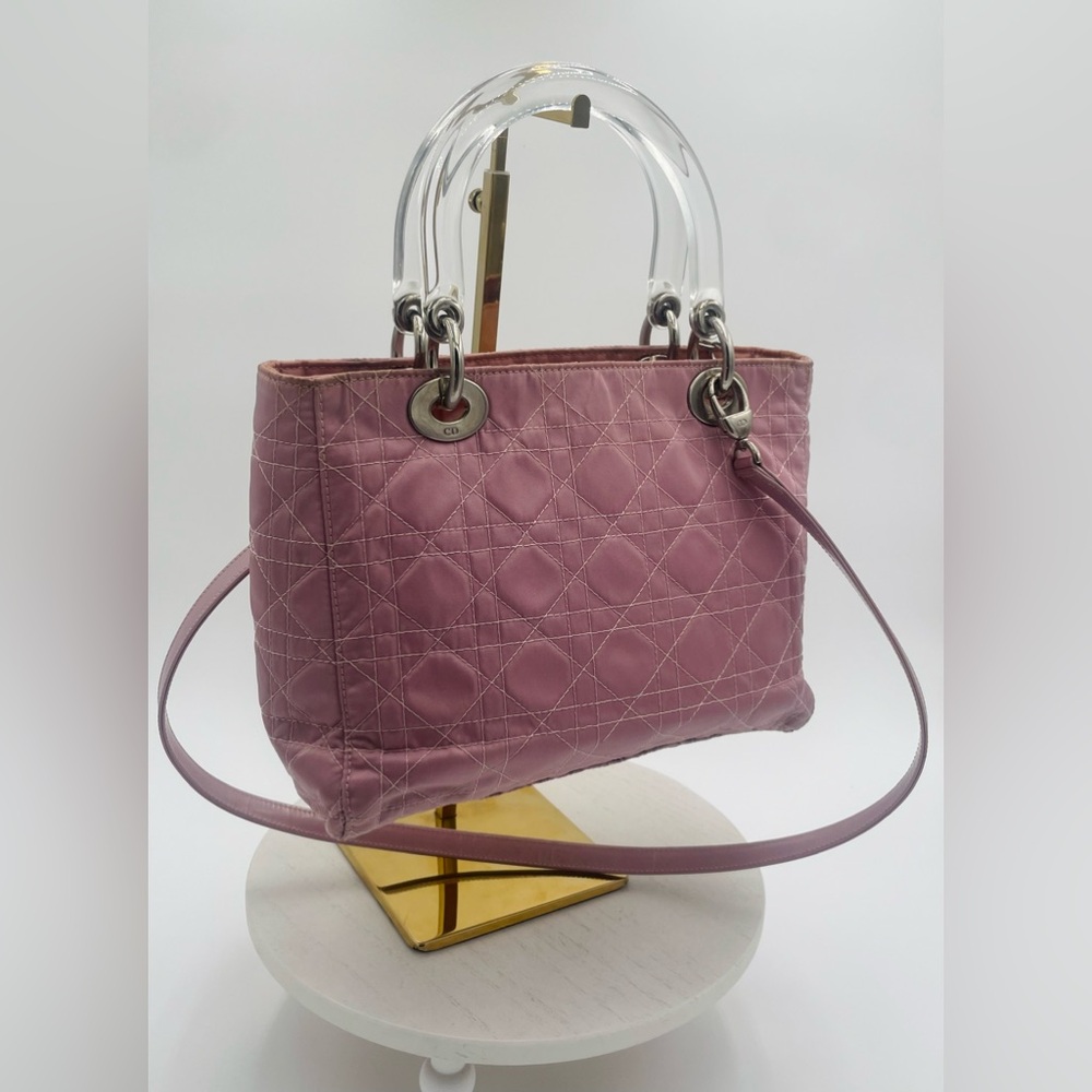 Lady Dior Pink Cannage bag w/ shoulder strap and COA - Picture 3 of 17